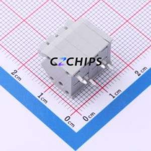 DB250B-3.5-4P-GY Spring Terminal Block Through hole Component (THT),P=3.5mm Connector 1x4P 3.5mm Gray 4P - Product Image 2