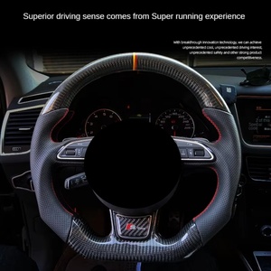 พวงมาลัยคาร์บอนไฟเบอร์แบบกำหนดเองสำหรับ Audi A4 A5 A6 พวงมาลัยสปอร์ต - Product Image 2