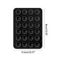 Ventouse support mural tapis multifonctionnel Silicone ventouse support pour téléphone carré 24 aspiration