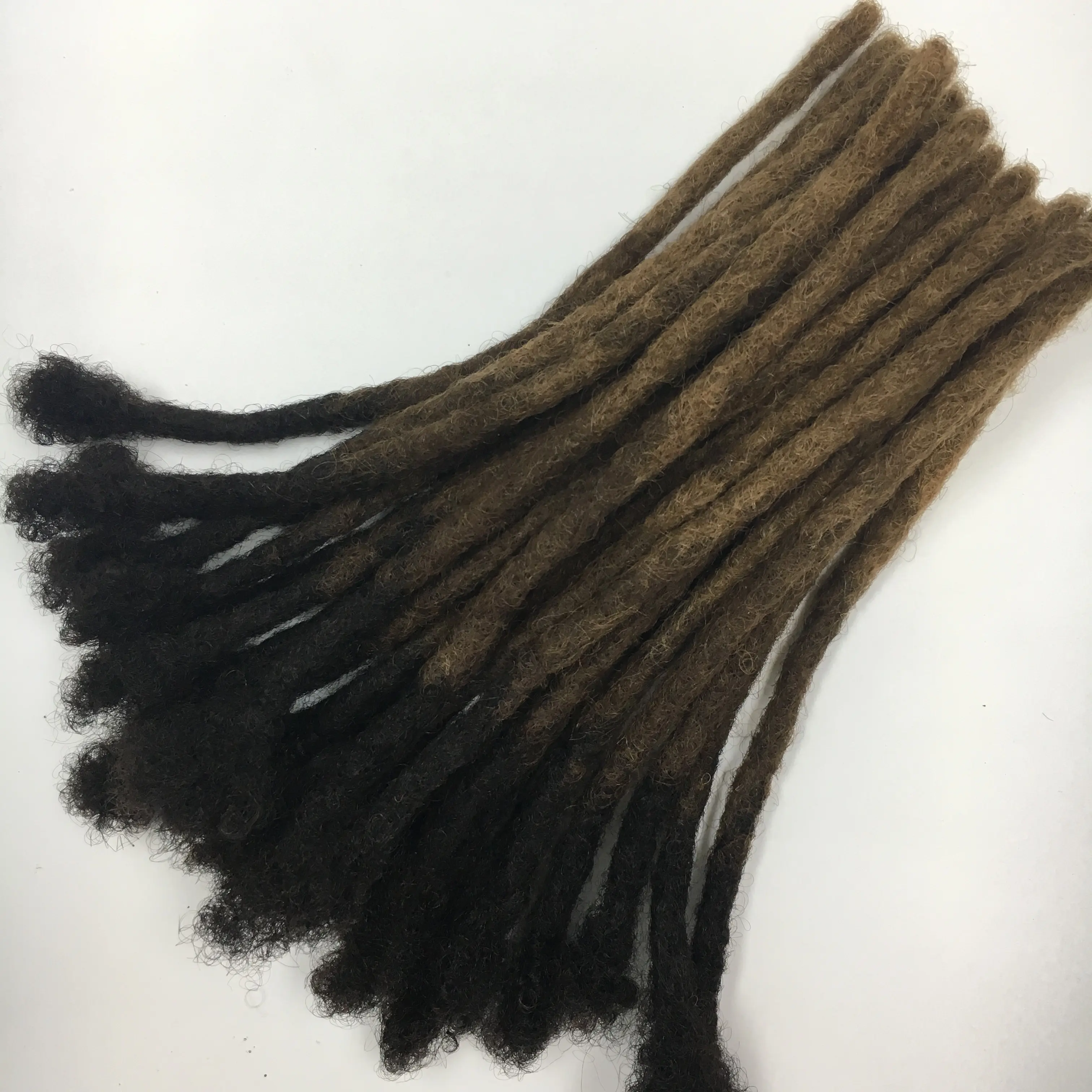 [HOHO DREADS] factory direct New color dark to light brown straight human hair crochet dreadlocks extensions