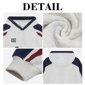 Sudadera con Capucha KingSen OEM para Hombre, Invierno, 100% Algodón, Felpa, Estilo Holgado, Bloques de Color, Estampado Digital, Bordado, Hip Hop - Product Image 6