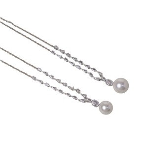 Collar con Colgante de Perlas y Borlas My Fair Lady de Jenny Jewelry para Mujer, con Circonita Brillante Simple de 14-16mm, Elegante, Moderno y de Lujo Ligero - Product Image 5