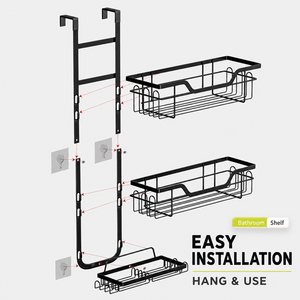 Scaffale portaoggetti in metallo all'ingrosso da posizionare sopra il WC, salvaspazio, autoportante, per asciugamani, articoli da toeletta e uso domestico - Product Image 4