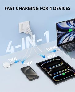 <span class=keywords><strong>Chargeur</strong></span> GaN HYTO 100W 4-<span class=keywords><strong>en</strong></span>-1, Station de Charge Rapide USB Type-C PD PPS 100W pour <span class=keywords><strong>iPhone</strong></span> 17, MacBook et Ordinateurs Portables - Product Image 2
