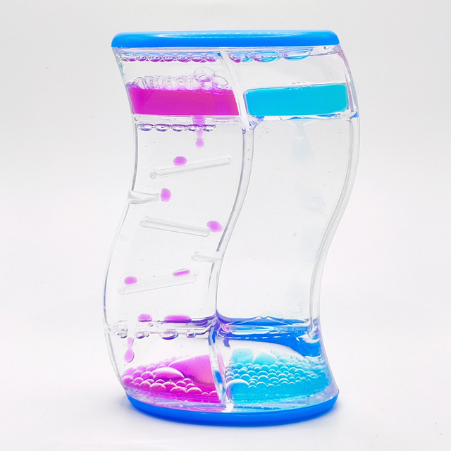 OEM Liquid Motion Bubblers Kids Adults Liquid Timer Sensory Toy Autism Calming Relaxing Desk Decor Stress Relief Liquid Timer