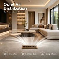 Nouveau produit en gros : Ventilation murale domestique moderne marron 2*10 à débit d'air réglable et durable pour retour d'air au sol