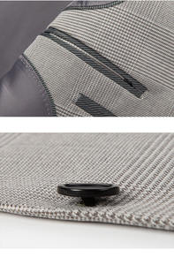 Automne/hiver Slim Fit hommes <span class=keywords><strong>costume</strong></span> trois pièces ensemble affaires décontracté <span class=keywords><strong>gris</strong></span> à carreaux hommes <span class=keywords><strong>costume</strong></span> hommes pied de poule motif <span class=keywords><strong>costume</strong></span> ensemble - Product Image 4