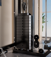 DINUO Rack de musculation multifonction, Station Smith, Gym de musculation à domicile avec siège réglable et panneau de traction
