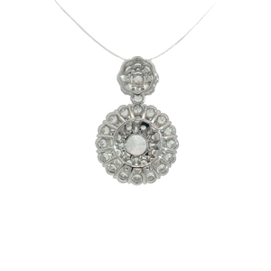 Pendentif de luxe en or blanc 18 carats avec diamants de laboratoire, collier personnalisé pour les occasions de cadeaux pour femmes - Product Image 5