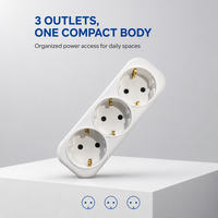 16A adaptor colokan EU Multi soket Strip daya soket tiga soket standar Eropa Inggris untuk penggunaan kantor rumah peringkat Keamanan Tinggi