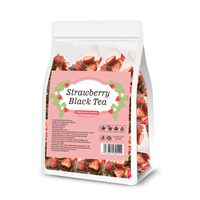 Groothandel Gedroogde Gemengde Fruitthee Kruiden Verfrissende Gezonde Aardbei Zwarte Thee Beauty Detox-afslankthee voor Vrouwen