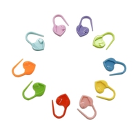 1000 pièces/sac, clips en plastique en forme de cœur, couleurs assorties, marqueurs de mailles pour tricot et crochet, accessoires de crochet à loquet