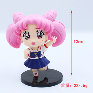 Set de Figuras de Acción de Anime Sailor Moon Versión Q, Incluye Usagi Tsukino, Chibiusa, Rei Hino, Mamoru Chiba, Decoración para Fanáticos del Anime - Product Image 3