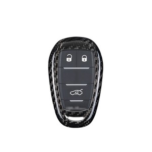 Accessoire intérieur de couverture de porte-clés à distance intelligent en Fiber de carbone véritable T-carbon pour Alfa Romeo Giulia Stelvio <span class=keywords><strong>Tonale</strong></span> 4 5 - Product Image 3