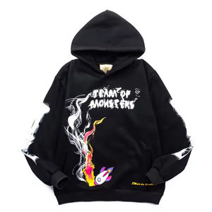 Sweat à capuche streetwear graphique personnalisé de luxe, imprimé hiver, coupe régulière, coupe-vent, imperméable, grandes tailles - Product Image 2