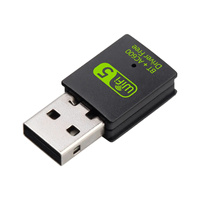 Adaptador Wifi Externo Mini 2 en 1 Sin Controladores, Ac600 Doble Banda 2.4G/5G, Dongle USB para Red, Adaptador USB para PC y Laptop