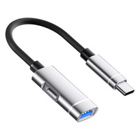 Adaptador Multifunción OTG de Aleación de Aluminio de Alta Calidad, Tipo-C USB 2.0 PD, Carga Rápida para Teléfono Móvil, Ratón, Memoria USB, Lector de Tarjetas