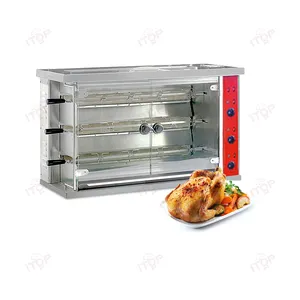 Vertikal pintu ganda listrik 2 sampai 8 batang komersial ayam panggang mesin Rotisseries ayam Rotisserie Oven