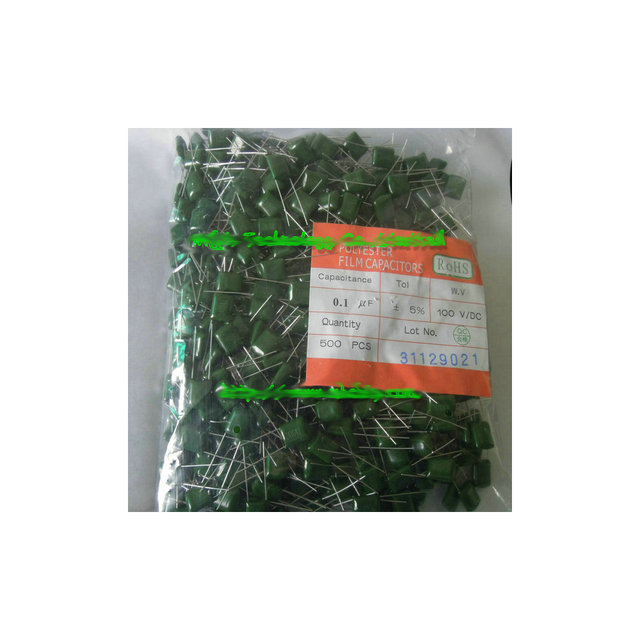Mylar Film Capacitor 104J 100V Millar Capacitor Greeny 2A104J Chinese Brand First Grade Made in China