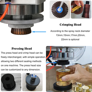 Máquina Selladora con Bomba de Pulverización Neumática |   Máquina Selladora de Botellas de Plástico para Perfumes, 10-20 piezas/min - Product Image 3