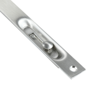 Kunci Pintu Geser Tombol Tekan 6INCI Tersembunyi untuk Pintu Kayu, Bahan Stainless Steel SUS304, Finishing Satin Nickel
