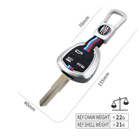 Étui de protection pour clé de voiture en alliage de zinc et gel de silice pour Mitsubishi Outlander Eclipse Cross ASX PAJERO LACCER Anneaux Porte-clés Sac