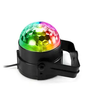 Toptan ses aktif DJ parti işıkları 7 renk LED sahne ışıkları disko topu çocuklar için doğum günü partisi, diy disko lazer ışığı