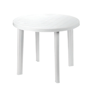 Tavolo in resina bianca, diametro 90 cm. - Product Image 1