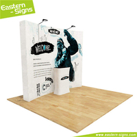 Stand droit en aluminium léger 3x3 m pliable à montage rapide pour équipement de salon professionnel et exposition par sublimation