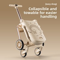Poussette bébé pliable en alliage d'aluminium High View, position assise et allongée, 25 kg