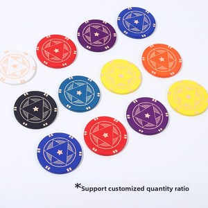 Jetons de poker en céramique de haute qualité de 43 mm avec valeur nominale pour une utilisation dans les salles de jeu d'échecs et de cartes - Product Image 2