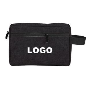 Waterproof Large Oxford Soft Handle Travel Cosmetic <b>Case</b> with Zipper Closure Divided Compartments for <b>Makeup</b> Accessories - Product Image 3