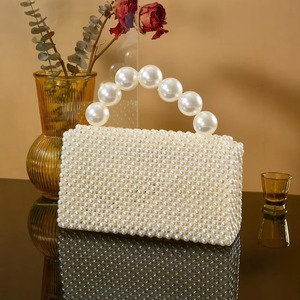 Sac de soirée tendance 2025 pour femme – Sac à main élégant et léger avec perles, pochette ouverte, sac fourre-tout quotidien élégant à porter à l'épaule - Product Image 2