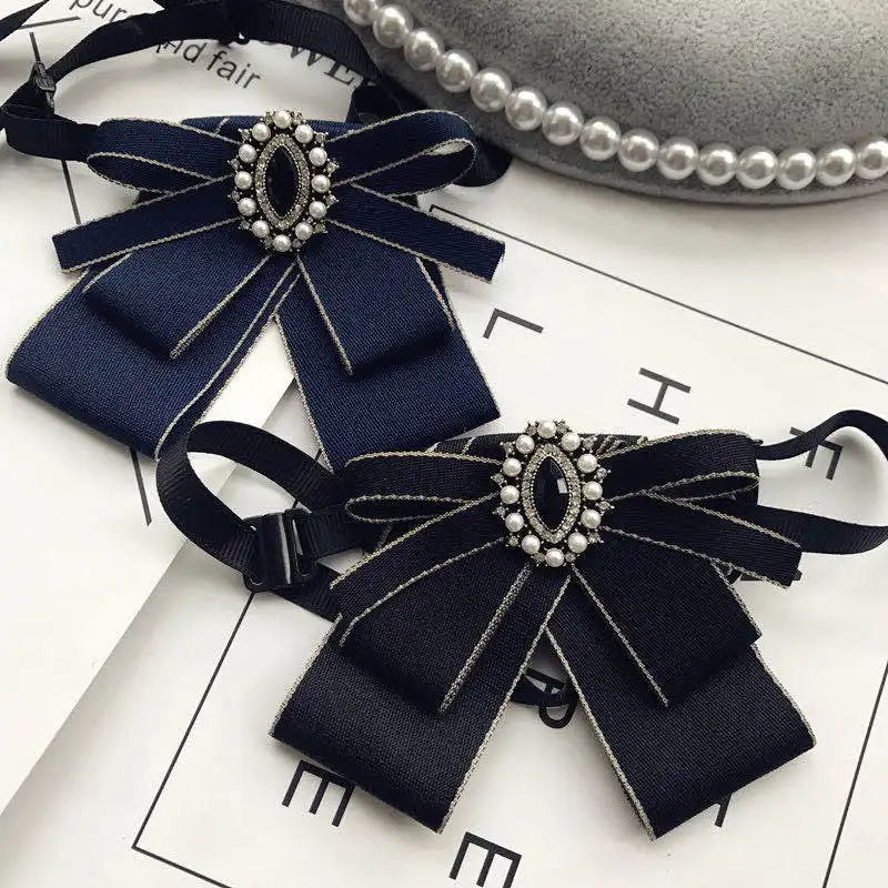 New Style Lady Bowtie Rhinestone Wedding Party Bow tie