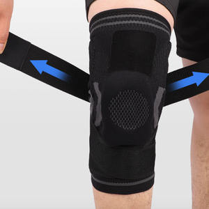 Logo personnalisé OEM Basketball Sports Tissage Genouillère de soutien élastique avec sangles - Product Image 1