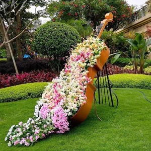 Sculpture de <span class=keywords><strong>violoncelle</strong></span> en bronze <span class=keywords><strong>antique</strong></span> à motif animalier, en résine faite à la main, pour l'art floral musical, l'extérieur, le jardin, l'affichage commercial, style ancien - Product Image 2
