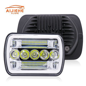 Faro Delantero LED Cuadrado <span class=keywords><strong>de</strong></span> 90W con Ojos <span class=keywords><strong>de</strong></span> Ángel, 5x7 7x6, Luz Alta/Baja H4 para Jeep - Product Image 1