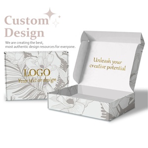 Custom Design Logo Printed <b>Flat</b> <b>Pack</b> Paper Packaging <b>Box</b> Corrugated Die Cut Folding <b>Box</b> Mailers - Product Image 3