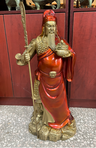 관공 황동 동상, 중국 신화 신 조각, 비즈니스 행운과 수집에 이상적, 가정 장식 선물, 사용자 정의 가능 - Product Image 2