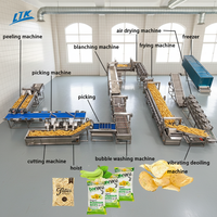 Volledig automatische lijn voor het verwerken van diepvriesfrieten & fruit, inclusief snij-/was-/friteuse voor het maken van snack-aardappel- en cassavechips.