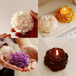 Three-dimensional Peony Flower <strong>Resin</strong> Handmade <strong>Sculpted</strong> Scented Candle Mold Home Creative Decorative Item Cake Decoration Model - Product Image 5