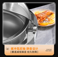 Recipiente para Buffet de Acero Inoxidable con Tapa de Vidrio, Calentador de Alimentos de Doble Bandeja para Catering, Banquetes, Hoteles, Venta al por Mayor