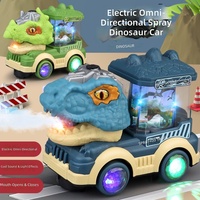 Nouveau jouet pour enfants : Voiture électrique dinosaure Triceratops avec mouvement omnidirectionnel, lumières, musique et fonction de pulvérisation rotative