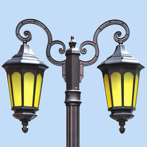 เสาไฟสวนเหล็กกลางแจ้ง หลอดไฟ LED พร้อมโคมแก้ว แสงวอร์มไวท์ 2700K IP66 หลอดไฟ A19 แบบไม่ถอดได้ ใช้ไฟ AC 220V พร้อมเซ็นเซอร์ตรวจจับความเคลื่อนไหว ใช้พลังงานแสงอาทิตย์ - Product Image 5