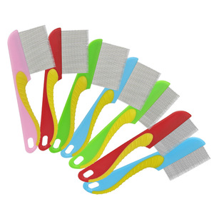 <b>Flea</b> <b>Comb</b> <b>For</b> <b>Cat</b> Dog Stainless Steel Pet Hair Cleaning <b>Comb</b> Large And Small Size TPRPP Material Convenient Grooming Tool - Product Image 4