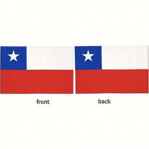 Bandera de Poliéster de Chile para Ventana de Auto, 12''x18'', para Decoraciones, Suministros para Desfiles, con Asta Flexible - Product Image 3