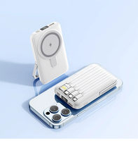 Nuevos Productos Mini Batería Externa Magnética Inalámbrica de 15W y Carga Rápida de 22.5W, Cargador Portátil de 10000mAh con Cables Incorporados