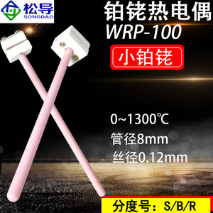 Termopar pequeño de platino-rodio WRP-100, tipo S/B, con cable de platino graduado, corindón 99% resistente a altas temperaturas - Product Image 4