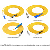 Cordon de brassage optique monomode UPC à fibre unique, longueur personnalisable, diamètre optique de 2,0 mm ou 3,0 mm