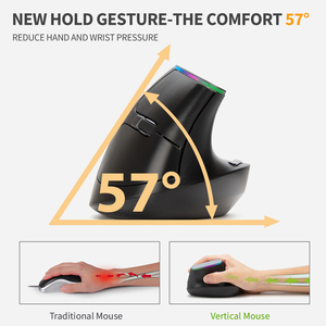 Bán Buôn <span class=keywords><strong>Delux</strong></span> M618C 2.4Ghz Không Dây Ergonomics Thiết Kế Dọc Văn Phòng Chuột 6 Nút 1600 Dpi Quang Chuột - Product Image 5
